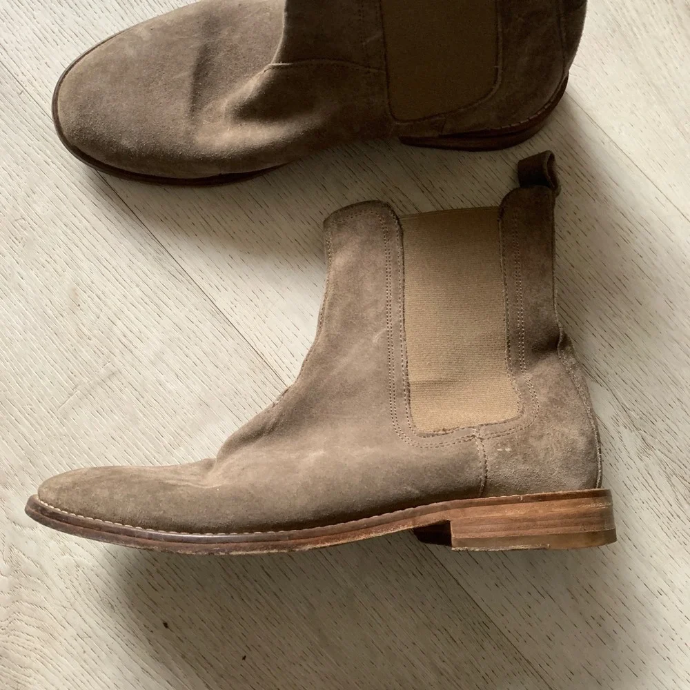 Represent Taupe Suede Chelsea Boots Made‎ in Italy Vero Cuoio Mens Size 40 EU